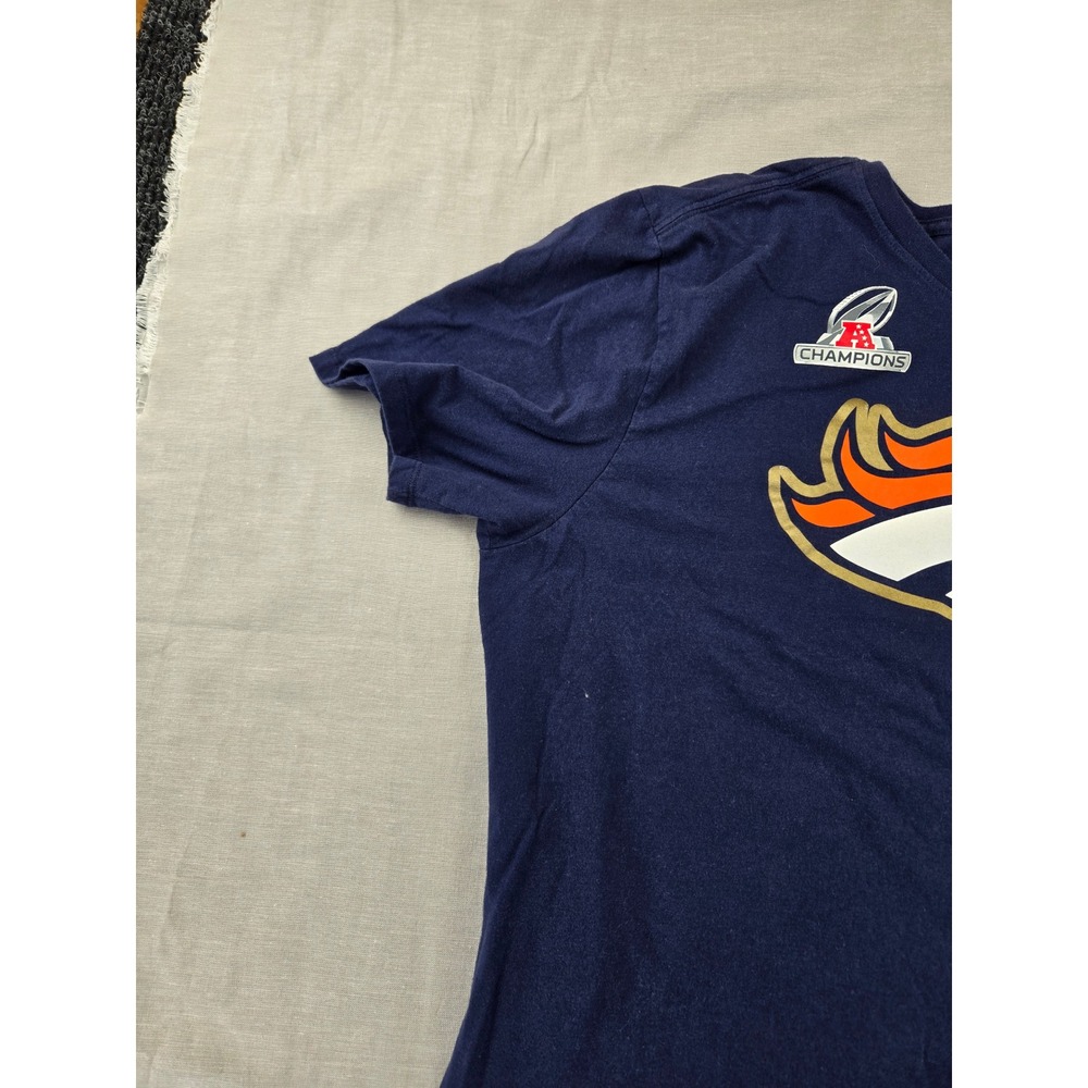 Nike Denver Broncos Super Bowl 50 Champions Roster T-Shirt Mens XL Navy Blue - Picture 7 of 10